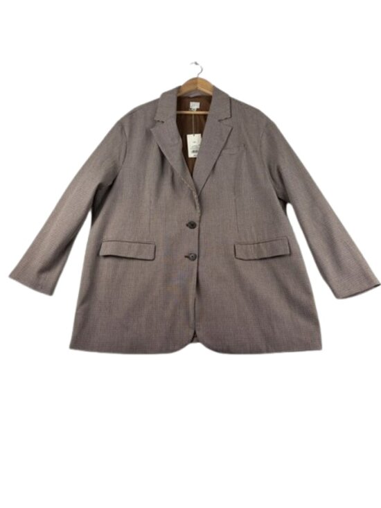 a new day Jackets & Blazers - A New Day Brown & Black Plaid Oversized Jacket – Women’s XXL (NWT)